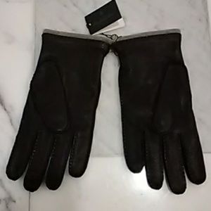 Brooks Brothers 100%leather/cashmere gloves